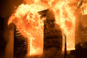 Feuer im Gartenhaus